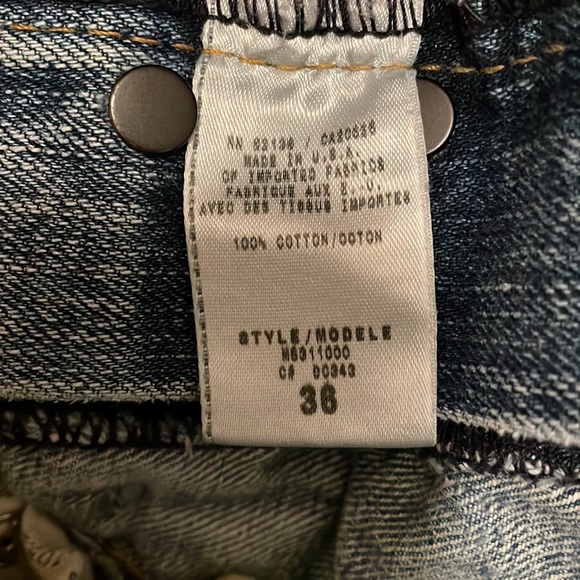 GUESS Premium Falcon Boot Cut 36 Denim Blue Jeans Pockets Buttons belt loops - Picture 6 of 8